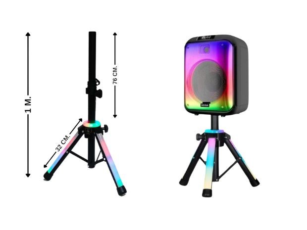 &u+ TRIPODE PARA PARLANTE BT REGULABLE RGB 90CM